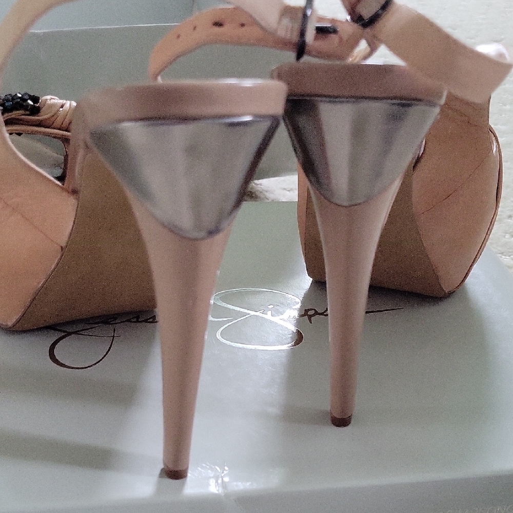 Jessica Simpson Cream High Heel Slingback